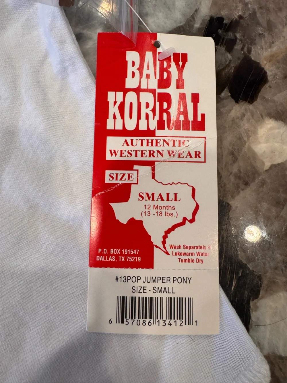 White Infant Onesie Baby Korral